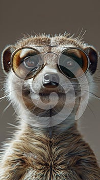 intelligent and cheerful meerkat photo