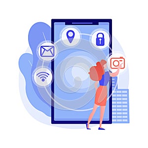 Intelligent interface abstract concept vector illustration