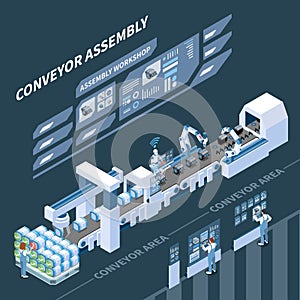 Intelligent Manufacturing Isometric Composition