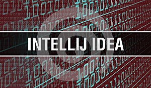 IntelliJ IDEA concept illustration using code for developing programs and app. IntelliJ IDEA website code with colourful tags in