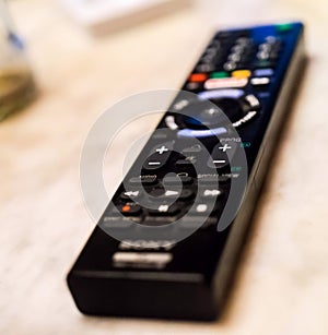 Intentionally blurred abstract photo of a remote control