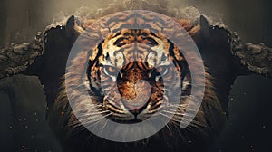 Intens Tiger hunt Artwork