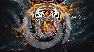 Intens Tiger hunt Artwork