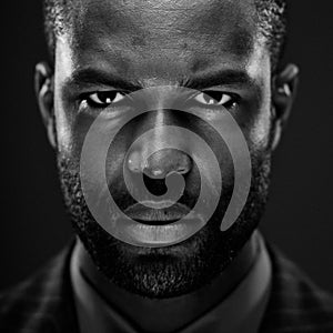 Intense African American Studio Portrait photo