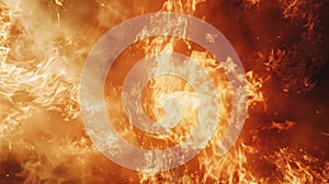 Intense Blaze Close-Up Texture.AI generated image