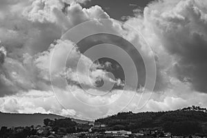 Intense cloudy sky during a storm.