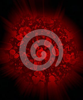 Intense cluttering of blood cells