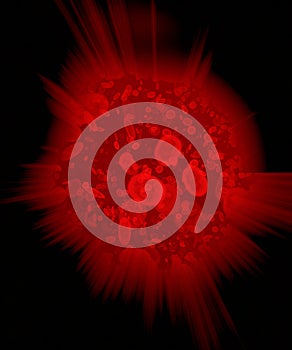 Intense cluttering of blood cells