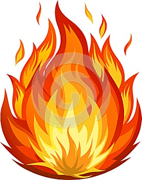 Intense Fire Flame Vector for Bold Logo Designs and Branding photo
