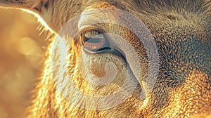 Intense gaze of goat. AI generated