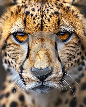 Intense Gaze of a Majestic Cheetah