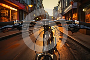 Intense grip, cyclists hand tightens brake lever in focused closeup shot