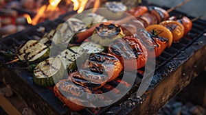 The intense heat has transformed these once ordinary vegetables into tender firegrilled delicacies ready to be devoured