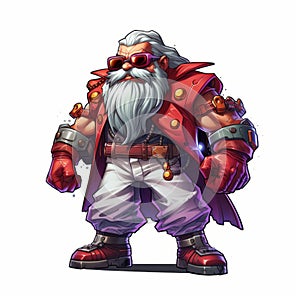 Intense Hero Character In Piratepunk Style - Chromatic Wizardcore Art photo
