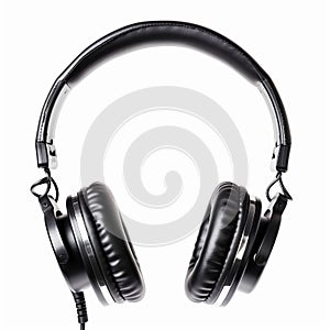 Intense Lighting And Dynamic Chrome-plated Black Headphones In Topcor 58mm F14 Style photo