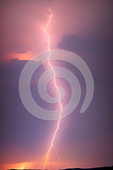 Intense Lightning Strikes Amidst the Dark Cloudy Firmament