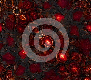 Intense Red and Black Texture Seamless Pattern for Design Projects