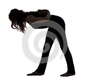 Intense Side Stretch Pose, Silhouette