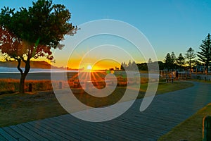 Intense sunrise at Mount Maunganui