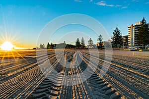 Intense sunrise at Mount Maunganui