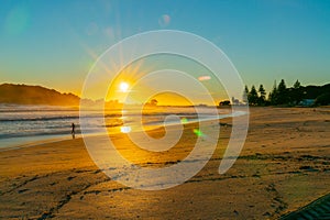 Intense sunrise at Mount Maunganui