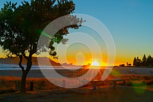 Intense sunrise at Mount Maunganui