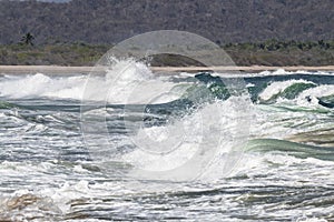 Intense waves on the coast photo