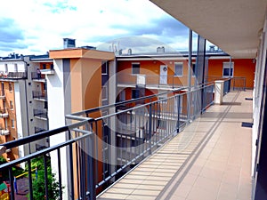 Intensive green roof & court yard at multi level condominium building