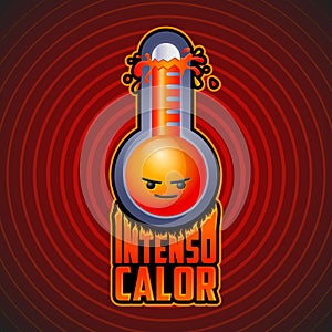 Intenso calor - intense heat spanish text photo