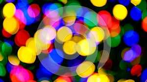 intentionally blurred background of many colorful lights of red yellow green uscsia blue colors ideal as abstract background