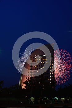 Inter-Continental Hotel and fireworks