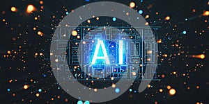 Interact with AI artificial intelligence brain processor generative AI LLMs