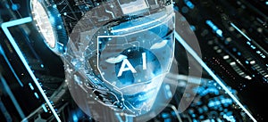 Interact with AI artificial intelligence brain processor generative AI LLMs