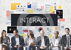 Interact Communication Connection Corporate Concept photo