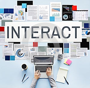 Interact Corporate Future Interacting Interactive Concept