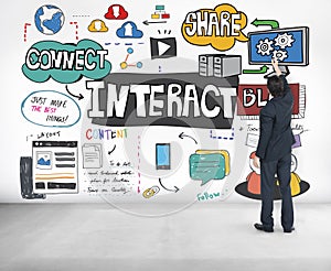 Interact Interactive Connection Interface Multimedia Concept photo