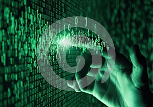 Interacting with binary code in a digital interface