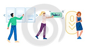 interaction affordance website vector