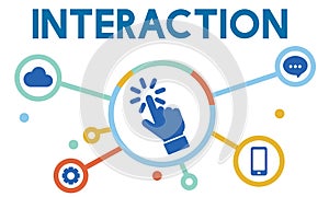 Interaction Connection Community Social Network Concept