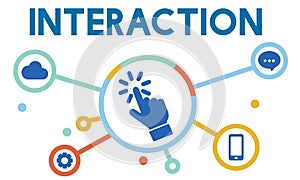 Interaction Connection Community Social Network Concept