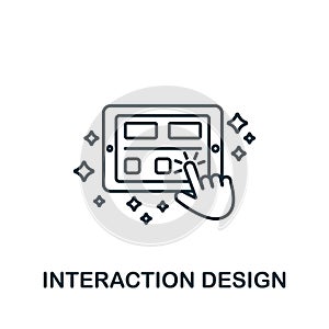 Interaction Design icon. Line simple Web Development icon for templates, web design and infographics