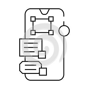 interaction design ux ui line icon vector illustration