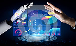 Interaction Between Human and Robot in Data Visualization with Charts, Graphs and Digital Displays in Futuristic Setting