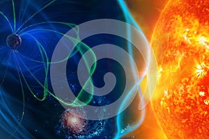 Interaction of the planet Earth, the Sun and distant galaxies in the form of gravitational fields in space.