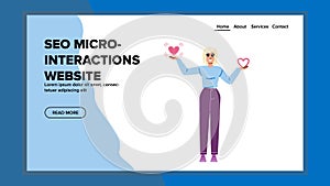 interaction seo microinteractions website vector