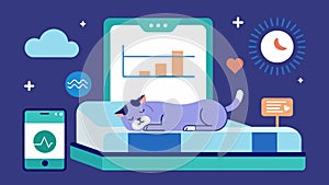 An interactive app that syncs with a special bed mat to track your pets movements and analyze their sleep quality