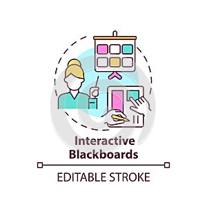 Interactive blackboards concept icon