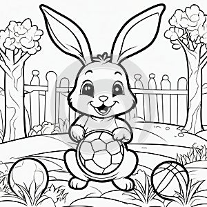 Interactive Coloring Book: Kids\' 3D Adventure with Little Rabbit