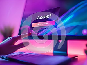 Interactive Consent Prompt on Computer Screen