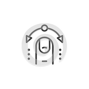 Interactive control line outline icon photo